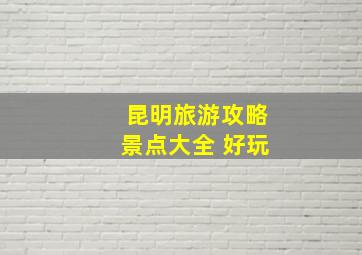 昆明旅游攻略景点大全 好玩